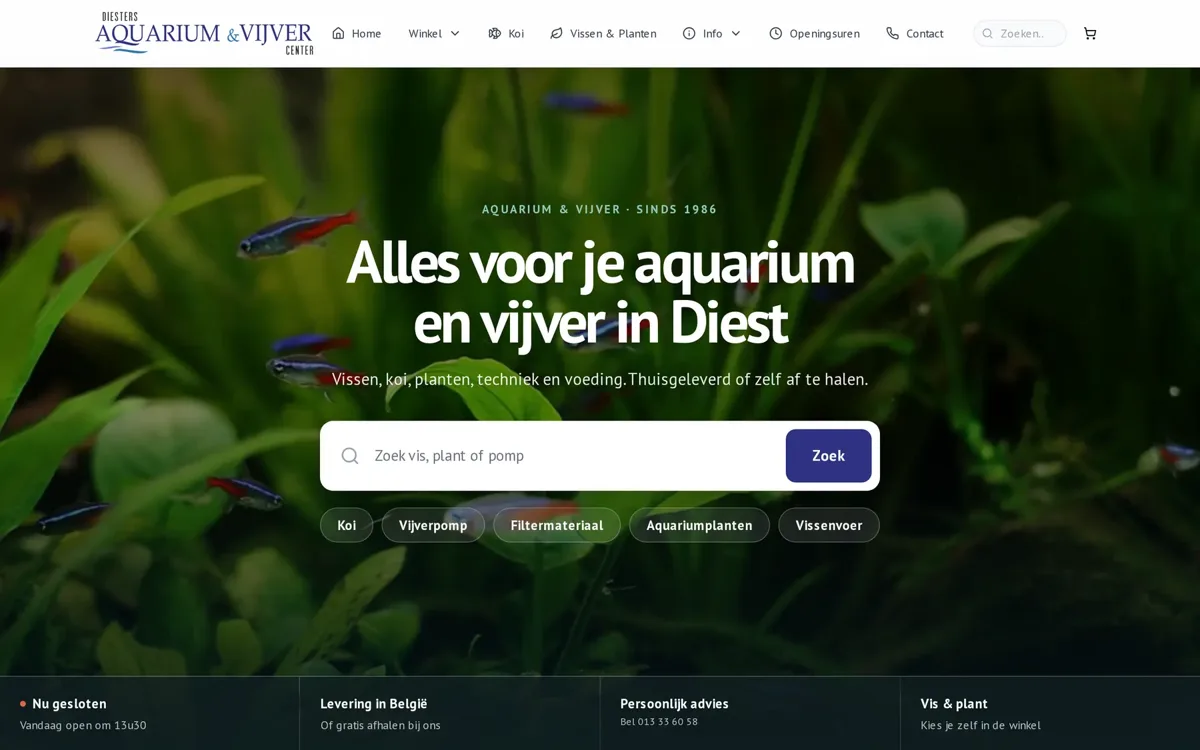 Website davc.be, gemaakt door hexel