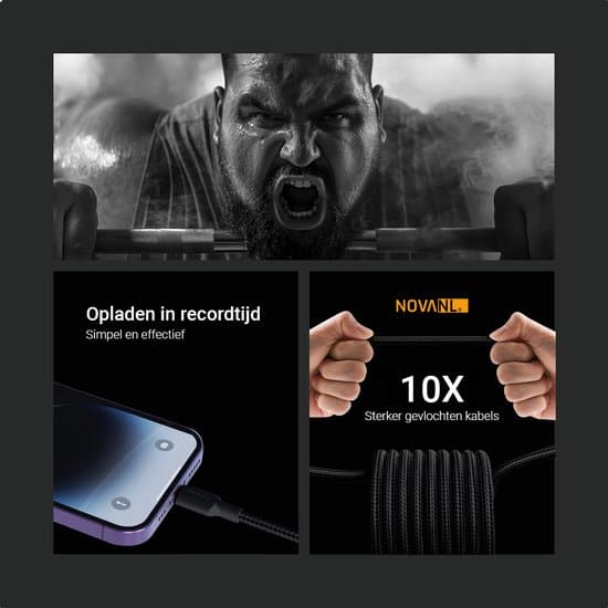 NovaNL - USB-C Kabel 60W (1.5m) - afbeelding 2