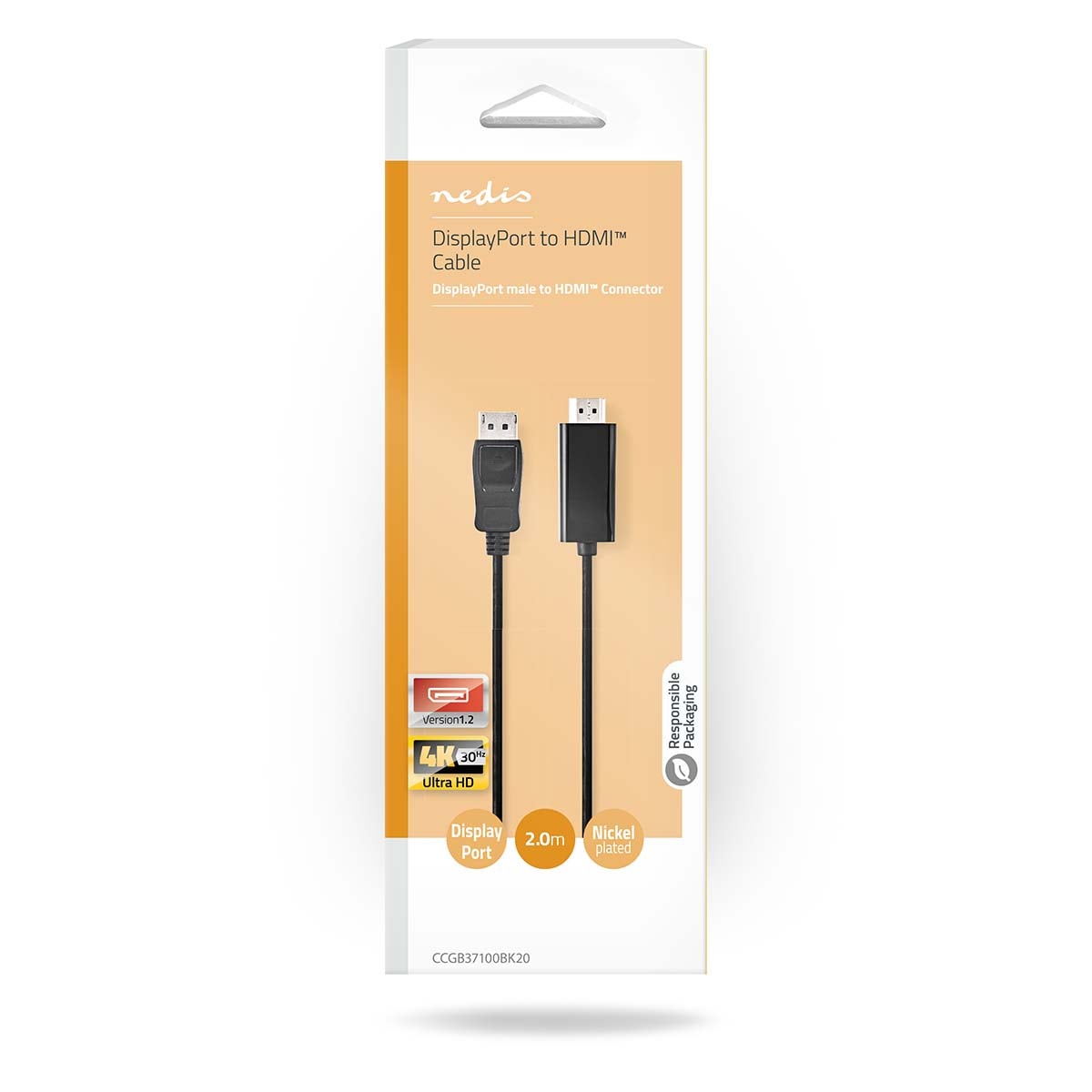 Nedis - Displayport / HDMI Kabel <p class="" data-start="598" data-end="744">2m DisplayPort naar HDMI™ kabel voor het aansluiten van je pc op een HDMI-scherm. Ondersteunt 4K@30Hz en audio pass-through.</p>