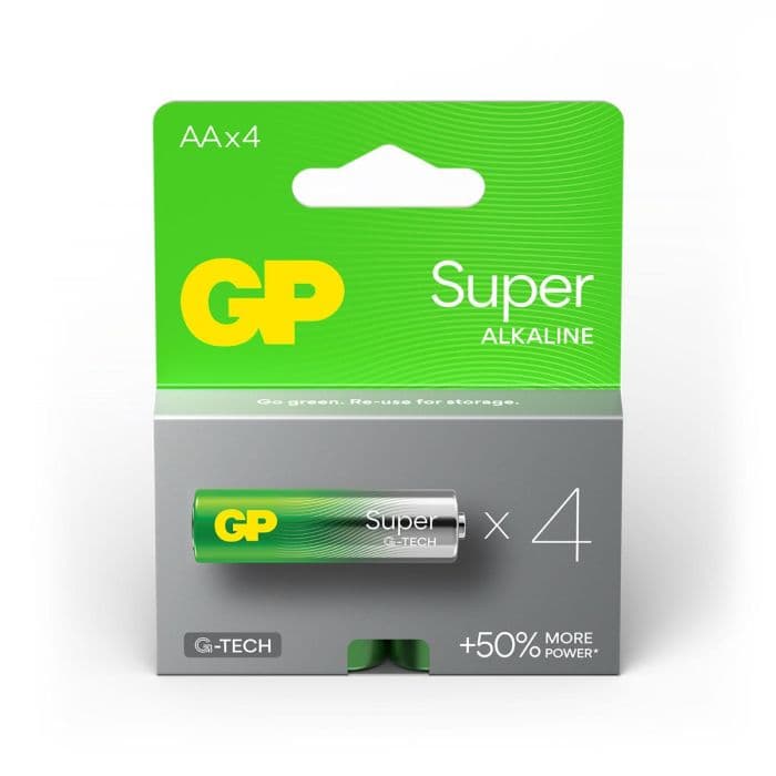 GP - Super Alkaline AA Batterijen (4-pack)