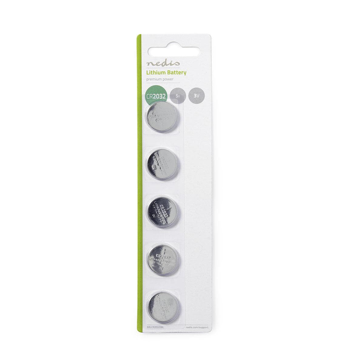 Nedis - CR2032 Batterij (5-Pack)
