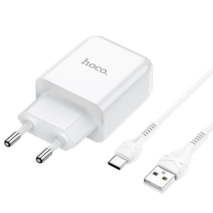 Hoco - Lader & Kabel Set <ul> <li class="" data-start="630" data-end="771"> <p class="" data-start="633" data-end="771">Wandlader met 1 meter lange kabel, 5V/2A output, beschikbaar in verschillende uitvoeringen.</p> </li> </ul> - afbeelding 6