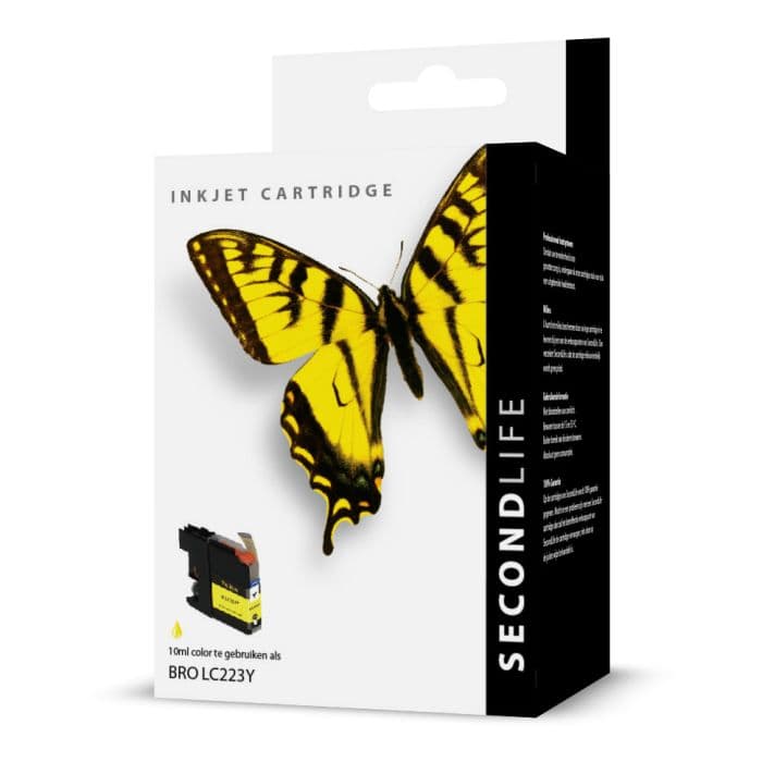 SecondLife - Brother LC 221 / 223 Geel <strong>Meer printen voor minder geld</strong> Met onze SecondLife cartridges bespaar je direct op jouw printkosten. Onze eigen patronen bevatten meer inkt ten opzichte van het origineel. Door de grotere inhoud, bespaar je enorm op je printkosten. <a href="https://reboot-it.be/diensten/inkt">Ontdek alle voordelen van SecondLife inkt. </a> - afbeelding 1