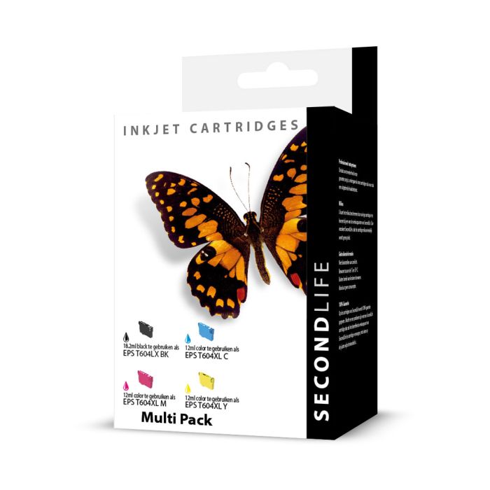 SecondLife - Epson 604 XL Multipack Deze multipack bevat: T604LX BK, T604LX C, T604LX M, T604LX Y <strong>Meer printen voor minder geld</strong> Met onze SecondLife cartridges bespaar je direct op jouw printkosten. Onze eigen patronen bevatten meer inkt ten opzichte van het origineel. Door de grotere inhoud, bespaar je enorm op je printkosten. <a href="https://reboot-it.be/diensten/inkt">Ontdek alle voordelen van SecondLife inkt. </a> 