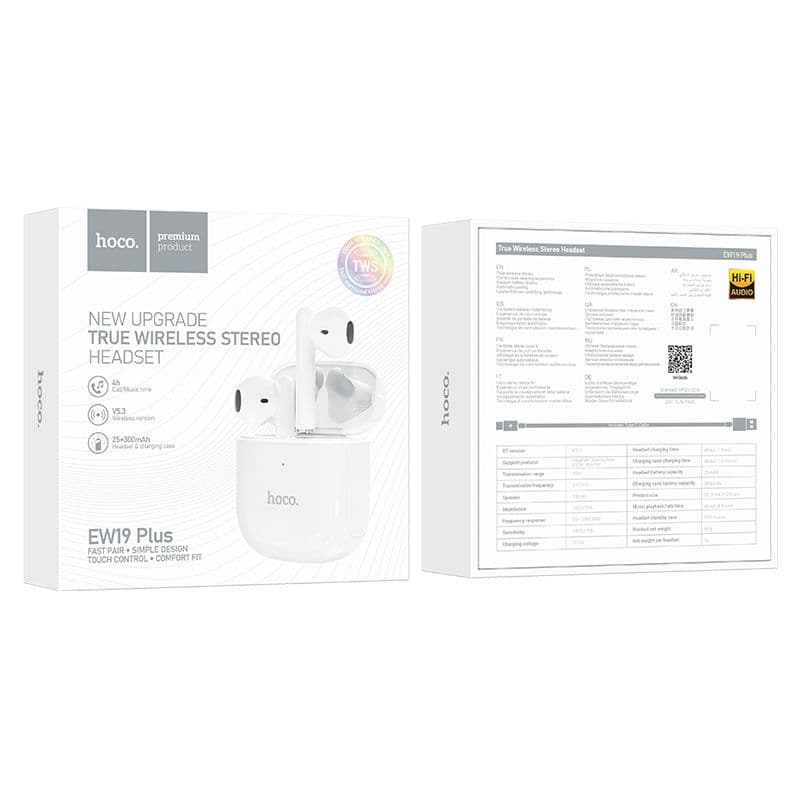 Hoco - TWS In-ear Bluetooth Oortjes <p class="" data-start="604" data-end="737">Stijlvolle draadloze hoofdtelefoon met touchbediening, 4 uur speeltijd en oplaaddoos voor langdurig gebruik.</p> <p class="" data-start="739" data-end="921"></p> - afbeelding 1