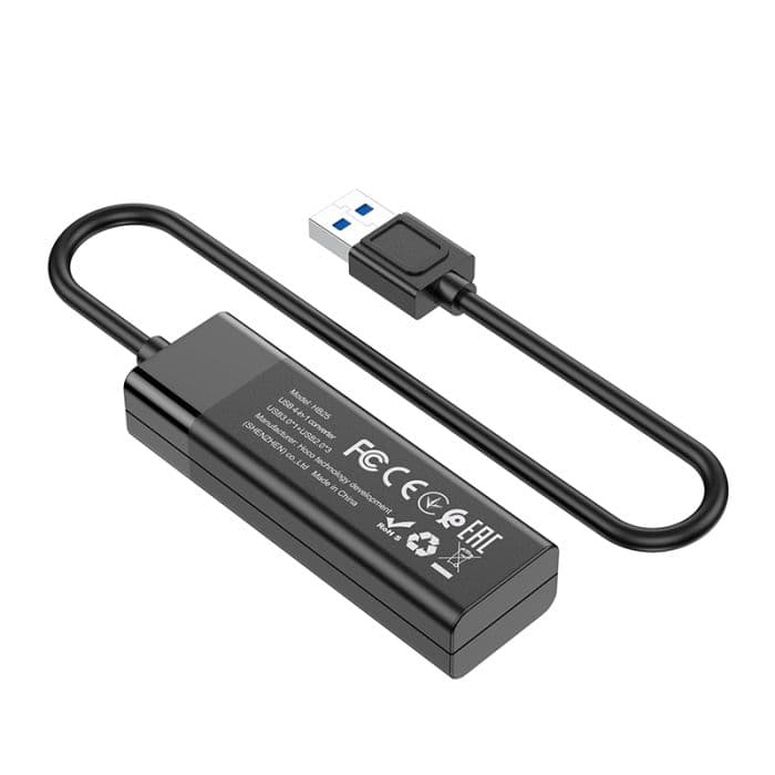 Hoco - 4-poorts USB 3.0 Hub <p class="" data-start="268" data-end="427">Verhoog je connectiviteit met deze 4-poorts HUB. Biedt USB 2.0 en 3.0 poorten voor snelle gegevensoverdracht en brede compatibiliteit.</p> - afbeelding 3