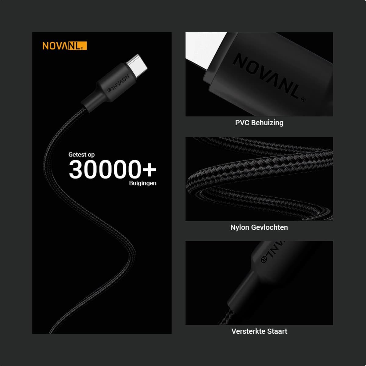 NovaNL - USB / USB-C Kabel - afbeelding 2
