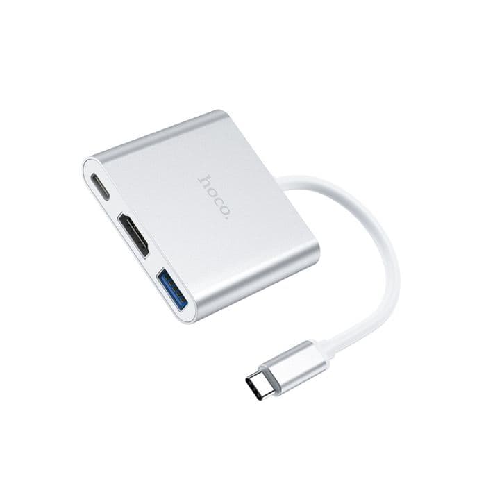 Hoco - 3-in-1 USB-C Hub <p class="" data-start="0" data-end="166">Breid de functionaliteit van je USB-C apparaten uit met deze robuuste en compacte hub, die USB 3.0, HDMI en Power Delivery (PD) ondersteunt.</p> - afbeelding 4