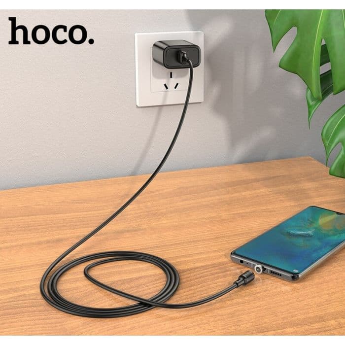 Hoco - Magnetische USB-C Kabel (1m) <p class="" data-start="0" data-end="156">Magnetische oplaadkabel voor USB-C apparaten, zonder gegevensoverdracht. 1 meter lengte voor gemak en vrijheid tijdens het opladen.</p> - afbeelding 2