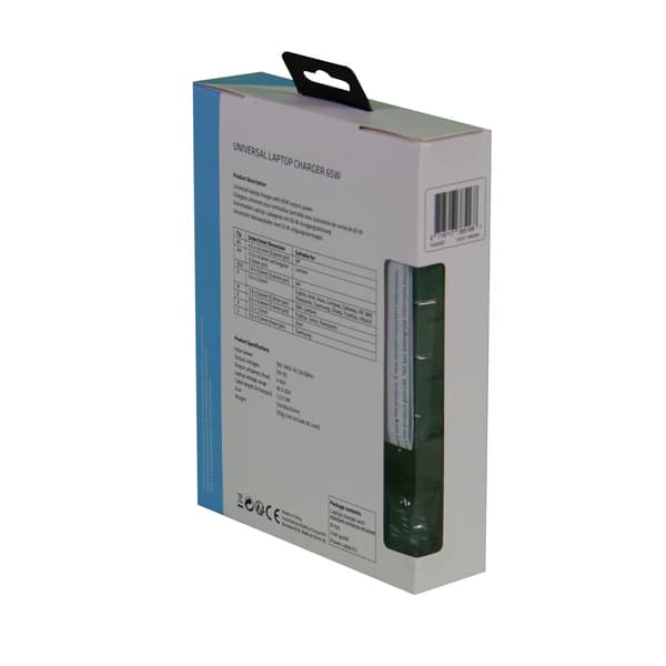 Yanec - Universele 65W Laptoplader <p class="" data-start="0" data-end="176">Yanec universele laptopadapter van 65W met automatische spanningsaanpassing en 8 verschillende connectors. Ideaal voor het opladen van diverse laptops.</p> <p data-start="178" data-end="381"></p> - afbeelding 3