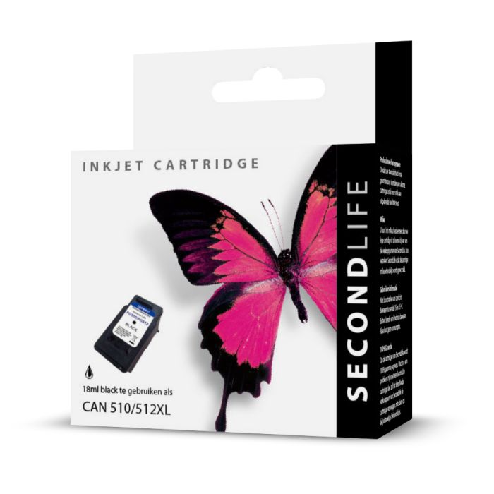 SecondLife - Canon PG 510 / 512 Zwart <strong>Meer printen voor minder geld</strong> Met onze SecondLife cartridges bespaar je direct op jouw printkosten. Onze eigen patronen bevatten meer inkt ten opzichte van het origineel. Door de grotere inhoud, bespaar je enorm op je printkosten. <a href="https://reboot-it.be/diensten/inkt">Ontdek alle voordelen van SecondLife inkt. </a>