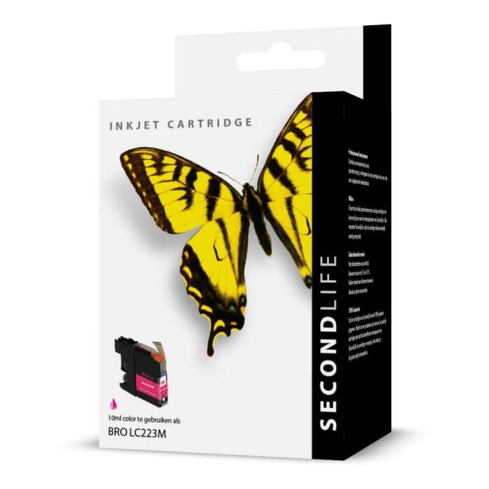 SecondLife - Brother LC 221 / 223 Magenta <strong>Meer printen voor minder geld</strong> Met onze SecondLife cartridges bespaar je direct op jouw printkosten. Onze eigen patronen bevatten meer inkt ten opzichte van het origineel. Door de grotere inhoud, bespaar je enorm op je printkosten. <a href="https://reboot-it.be/diensten/inkt">Ontdek alle voordelen van SecondLife inkt. </a> - afbeelding 1