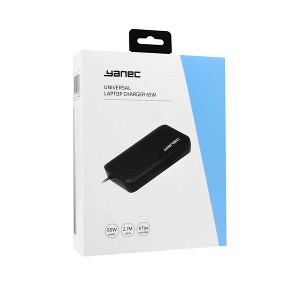 Yanec - Universele 65W Laptoplader <p class="" data-start="0" data-end="176">Yanec universele laptopadapter van 65W met automatische spanningsaanpassing en 8 verschillende connectors. Ideaal voor het opladen van diverse laptops.</p> <p data-start="178" data-end="381"></p>
