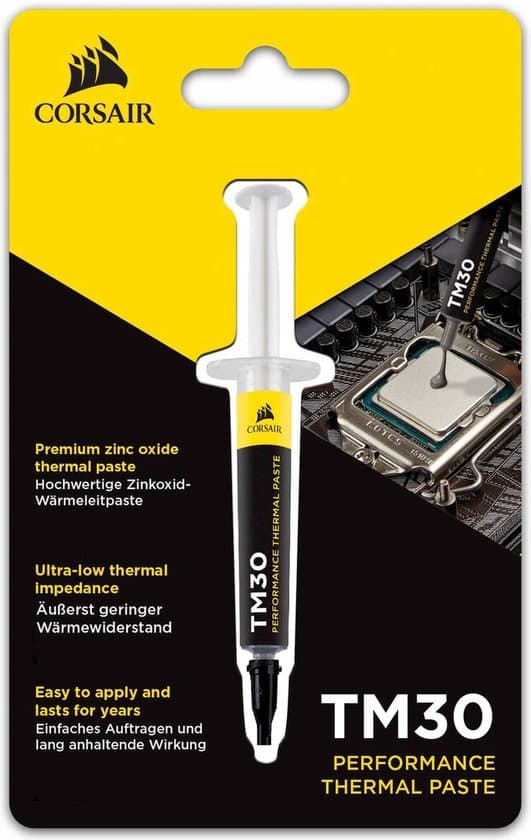 Corsair - TM30 Performance Koelpasta 3g <p class="" data-start="0" data-end="180">Corsair TM30 is een hoogwaardige thermische pasta voor efficiënte warmteoverdracht en langdurige prestaties. Ideaal voor zowel lucht- als vloeistofkoeling.</p> - afbeelding 1