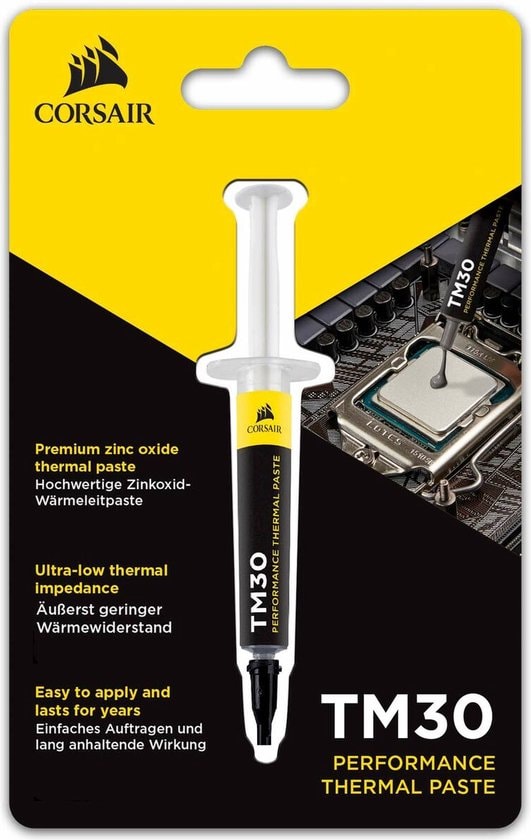 Corsair - TM30 Performance Koelpasta 3g <p class="" data-start="0" data-end="180">Corsair TM30 is een hoogwaardige thermische pasta voor efficiënte warmteoverdracht en langdurige prestaties. Ideaal voor zowel lucht- als vloeistofkoeling.</p>