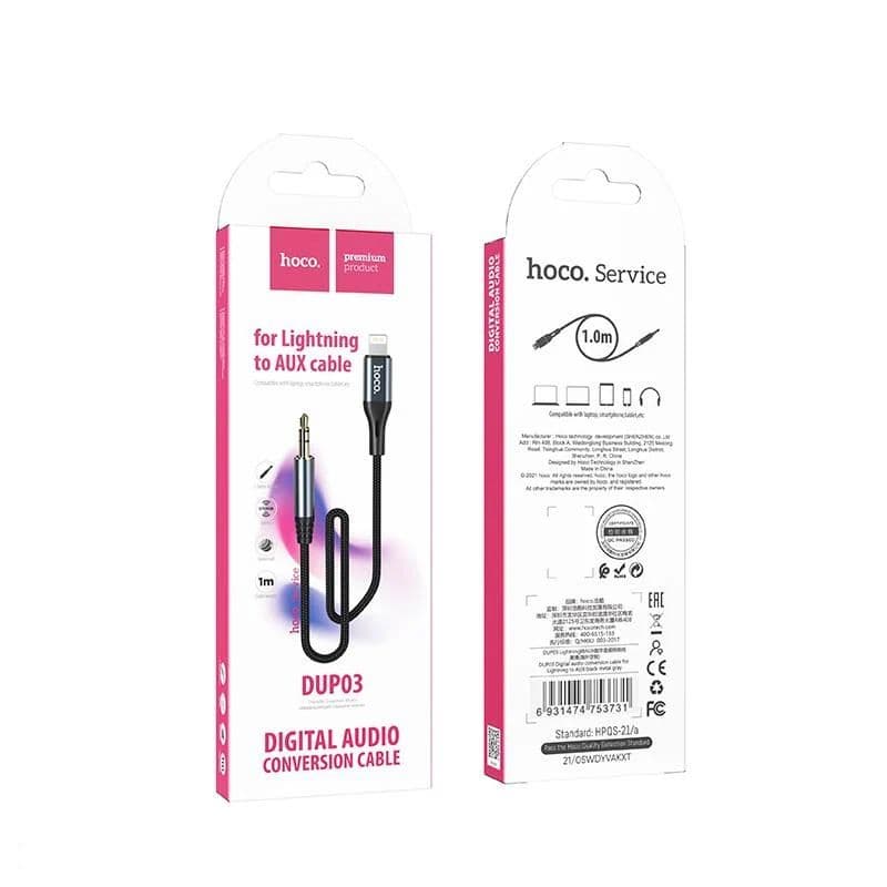 Hoco - Lightning / AUX Kabel 1m