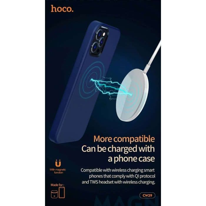Hoco - Draadloze Lader (Qi) iPhone / Android <p class="" data-start="659" data-end="813">Magnetische draadloze oplader (15W) voor Qi-apparaten zoals iPhones, Android-toestellen en TWS-headsets. Inclusief 1m USB-C Kabel.</p> - afbeelding 5