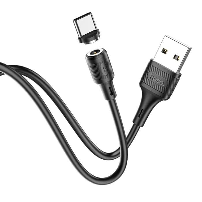 Hoco - Magnetische USB-C Kabel (1m) <p class="" data-start="0" data-end="156">Magnetische oplaadkabel voor USB-C apparaten, zonder gegevensoverdracht. 1 meter lengte voor gemak en vrijheid tijdens het opladen.</p> - afbeelding 3