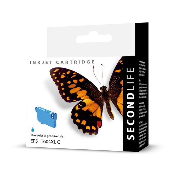 SecondLife - Epson 604 XL Cyaan <strong>Meer printen voor minder geld</strong> Met onze SecondLife cartridges bespaar je direct op jouw printkosten. Onze eigen patronen bevatten meer inkt ten opzichte van het origineel. Door de grotere inhoud, bespaar je enorm op je printkosten. <a href="https://reboot-it.be/diensten/inkt">Ontdek alle voordelen van SecondLife inkt. </a>