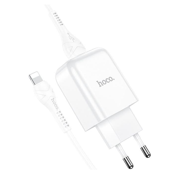 Hoco - Lader & Kabel Set <ul> <li class="" data-start="630" data-end="771"> <p class="" data-start="633" data-end="771">Wandlader met 1 meter lange kabel, 5V/2A output, beschikbaar in verschillende uitvoeringen.</p> </li> </ul> - afbeelding 3