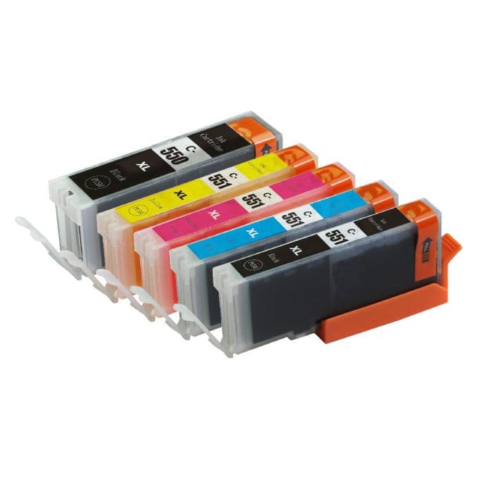 SecondLife - Canon 550 Black & 551 Multipack Deze multipack bevat: PGI-550BKXL, CLI-551BKXL, CLI-551CXL, CLI-551MXL, CLI-551YXL <strong>Meer printen voor minder geld</strong> Met onze SecondLife cartridges bespaar je direct op jouw printkosten. Onze eigen patronen bevatten meer inkt ten opzichte van het origineel. Door de grotere inhoud, bespaar je enorm op je printkosten. <a href="https://reboot-it.be/diensten/inkt">Ontdek alle voordelen van SecondLife inkt. </a> - afbeelding 2