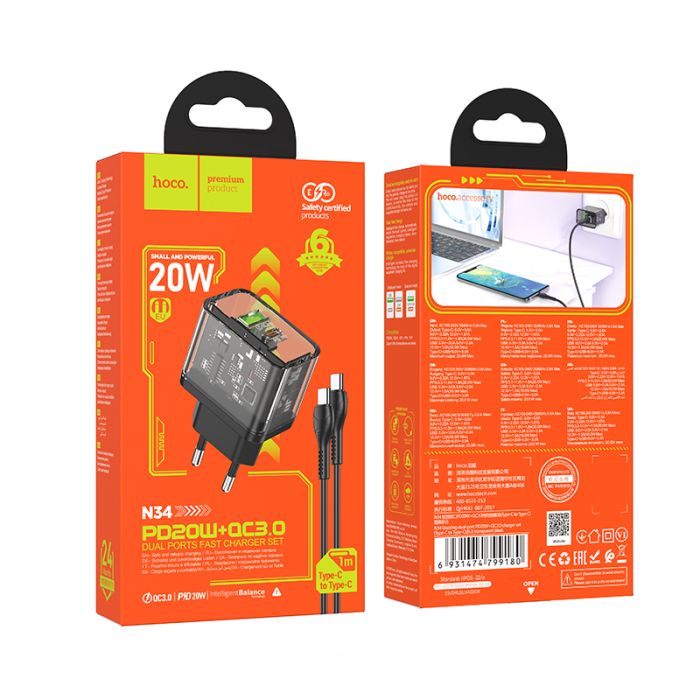 Hoco - 20W Snellader Set