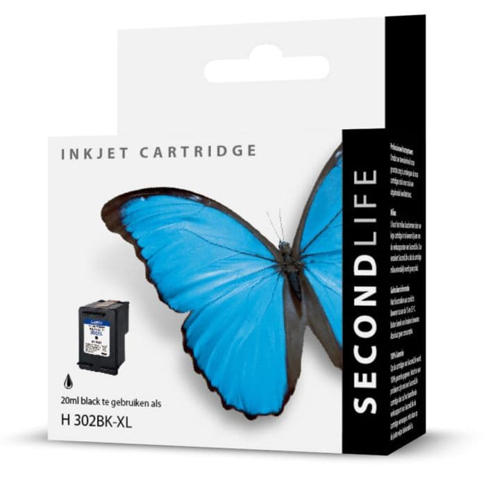 SecondLife - HP 302 XL Zwart - afbeelding 1