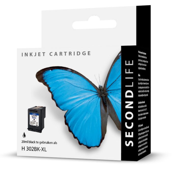 SecondLife - HP 302 XL Zwart