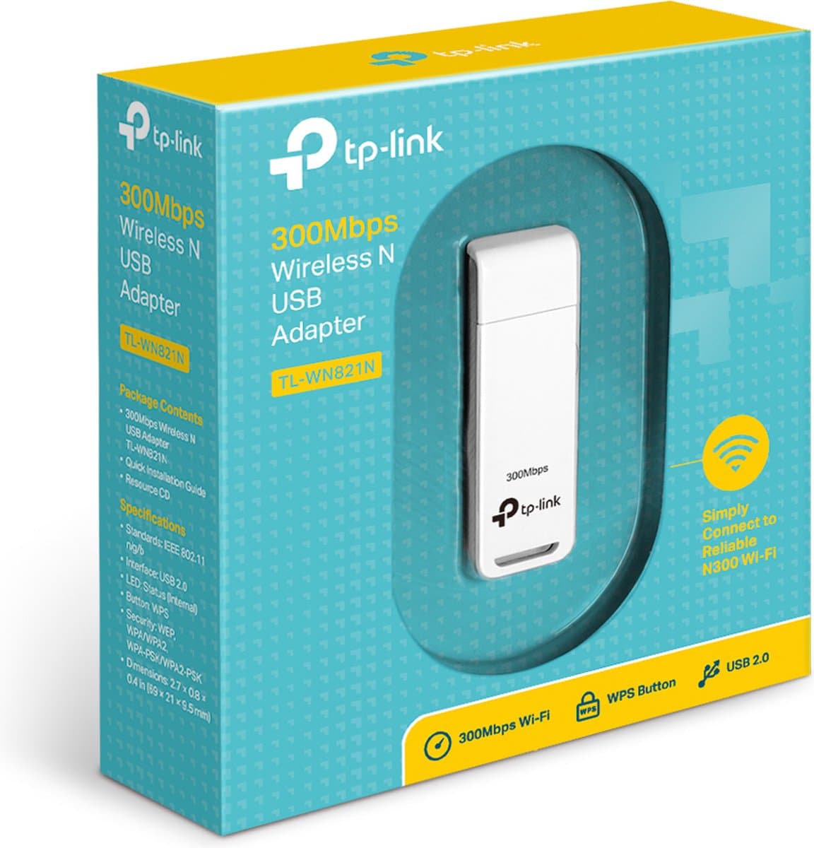 TP-Link - N300 WiFi USB Adapter <p class="" data-start="476" data-end="624">TP-Link TL-WN821N USB-adapter met 300Mbps wifi, MIMO-dekking en eenvoudige QSS-beveiliging voor stabiel draadloos internet.</p> - afbeelding 1
