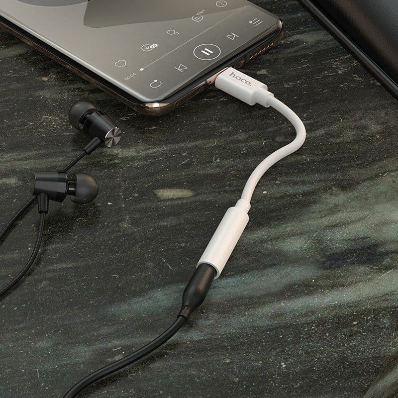 Hoco - USB-C / AUX Adapter <p class="" data-start="0" data-end="172">USB-C naar 3.5mm adapter voor hoofdtelefoon, met microfoon- en draadbedieningsondersteuning. Lichtgewicht en compatibel met de meeste smartphones.</p> <p class="" data-start="174" data-end="360"></p> - afbeelding 3