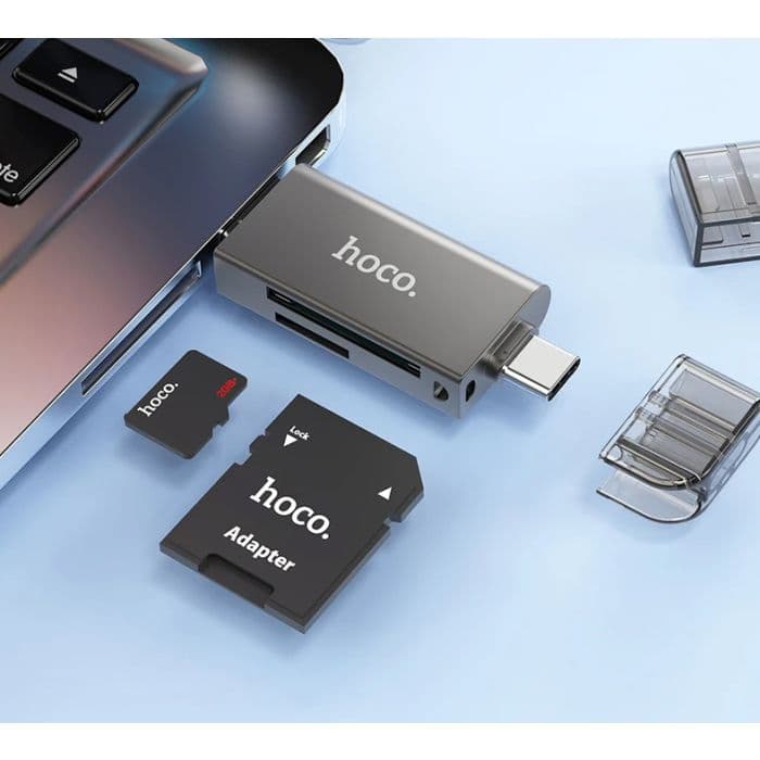 Hoco - USB & USB-C SD/TF Kaartlezer - afbeelding 3