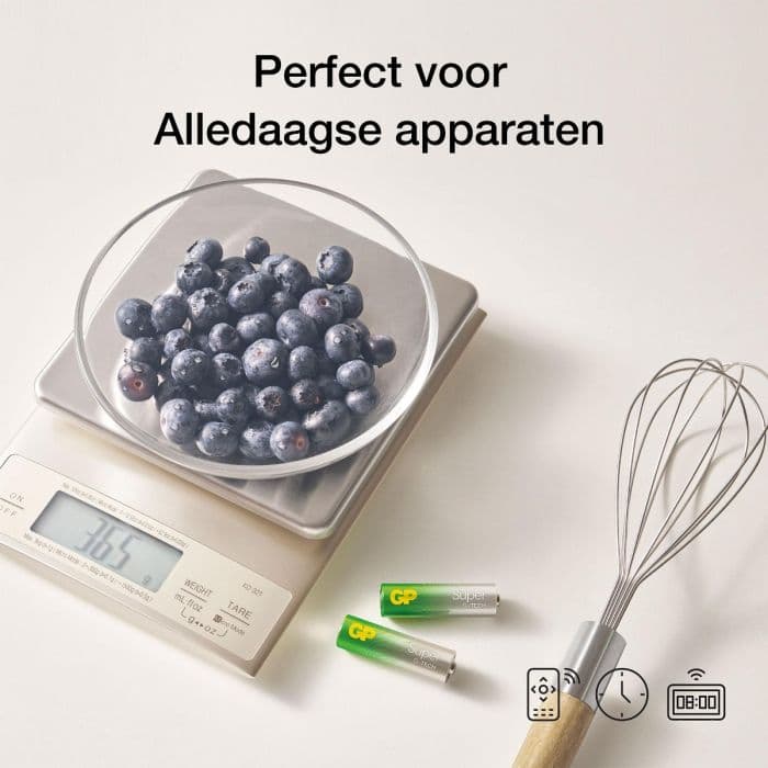 GP - Super Alkaline AAA Batterijen (4-pack) <p class="" data-start="687" data-end="849">De GP Super Alkaline AAA Micro Batterijen in dit 4-pack bieden langdurige energie voor dagelijkse apparaten zoals speelgoed, afstandsbedieningen en klokken.</p> <h3 class="" data-start="851" data-end="895"></h3> - afbeelding 4