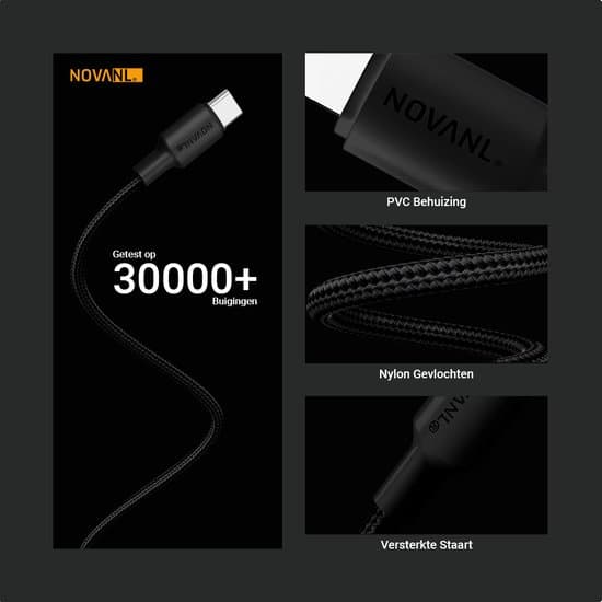 NovaNL - USB-C Kabel 60W (1.5m) - afbeelding 4