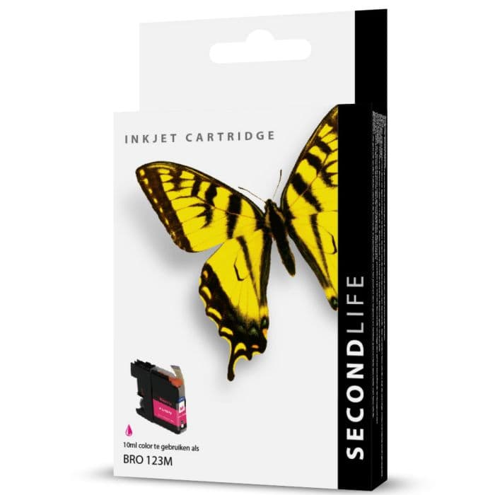 SecondLife - Brother LC 121 / 123 Magenta <strong>Meer printen voor minder geld</strong> Met onze SecondLife cartridges bespaar je direct op jouw printkosten. Onze eigen patronen bevatten meer inkt ten opzichte van het origineel. Door de grotere inhoud, bespaar je enorm op je printkosten. <a href="https://reboot-it.be/diensten/inkt">Ontdek alle voordelen van SecondLife inkt. </a> - afbeelding 1