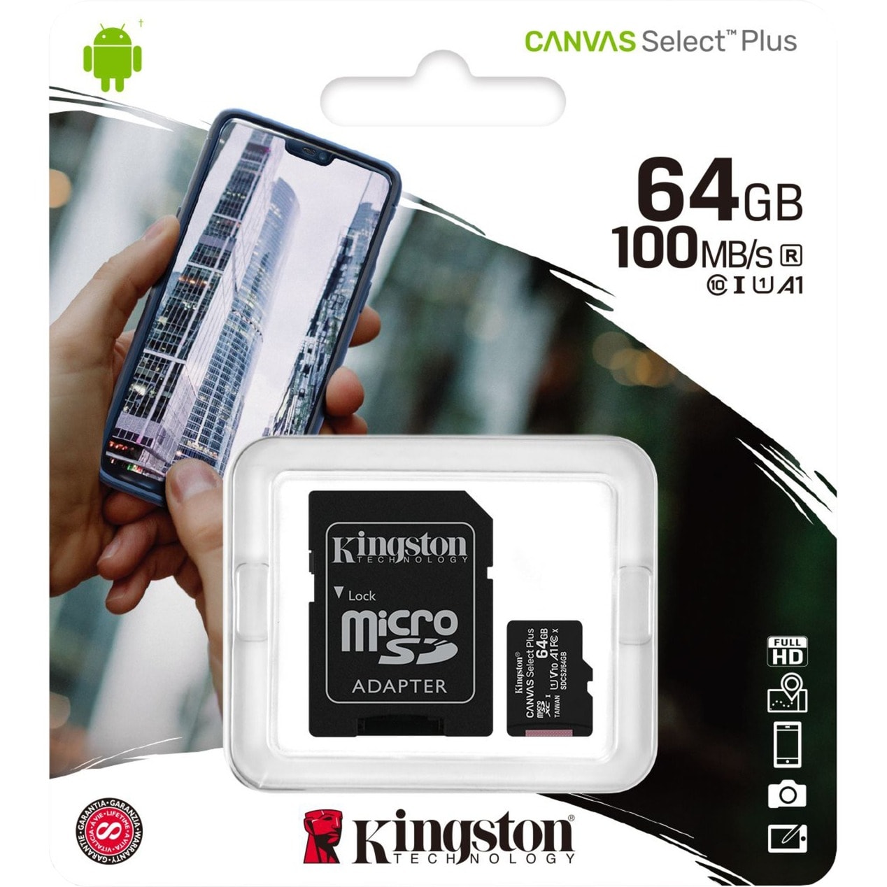 Kingston - MicroSD Kaart <p class="" data-start="924" data-end="1090">Kingston Canvas Select Plus microSD met adapter, A1-geclassificeerd, ideaal voor Android-apparaten, fotografie en Full HD-video-opslag.</p>