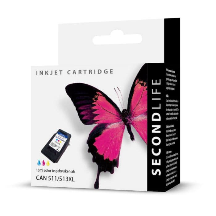 SecondLife - Canon CL 511 / 513 Kleur <strong>Meer printen voor minder geld</strong> Met onze SecondLife cartridges bespaar je direct op jouw printkosten. Onze eigen patronen bevatten meer inkt ten opzichte van het origineel. Door de grotere inhoud, bespaar je enorm op je printkosten. <a href="https://reboot-it.be/diensten/inkt">Ontdek alle voordelen van SecondLife inkt. </a> - afbeelding 1