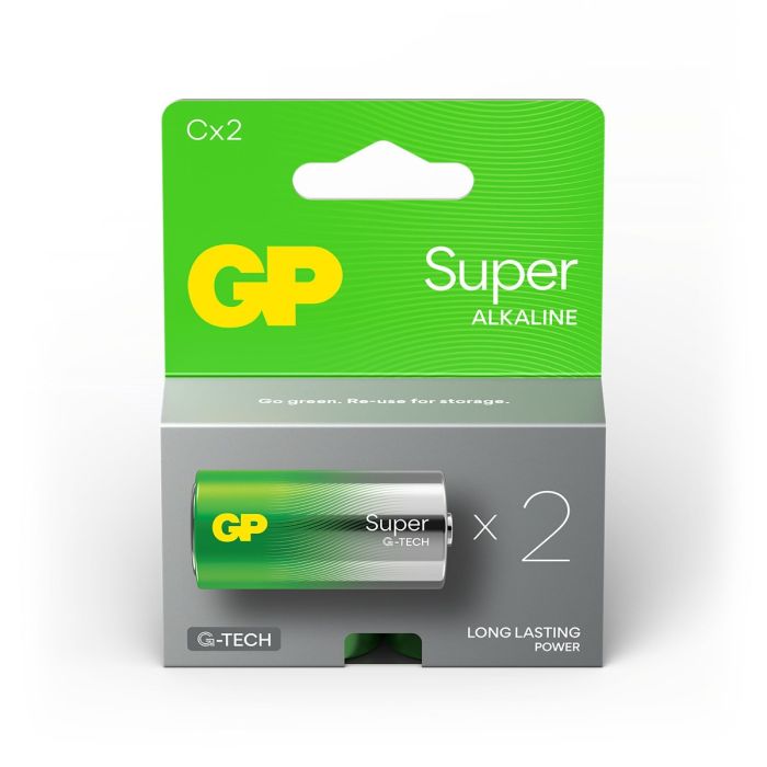 GP - Super Alkaline C Batterijen (2-pack) <p class="" data-start="679" data-end="835">De GP Super Alkaline C Baby Batterijen (2-pack) bieden uitstekende prestaties en langdurige energie voor een breed scala aan huishoudelijke apparaten.</p> <h3 class="" data-start="837" data-end="881"></h3>